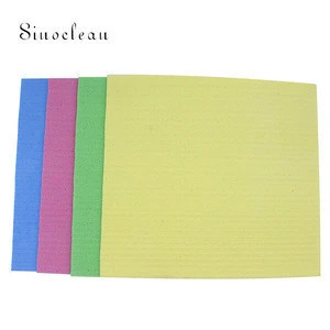 China manufacturers 4 colors cellulose sponge cloth size 18x20 cm