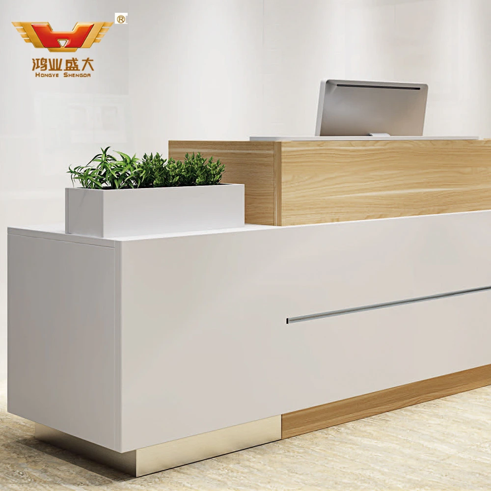 China modern style design reception counter table simple reception counter desk wooden office furniture reception counter