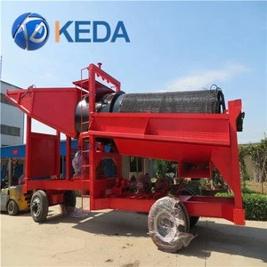 China Portable Mining trommel screen separator/soil sieving machine for sieving