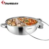 Chongqing Two-flavor Chafing Hotpot , Stainless Steel Cooking Pots Cookware