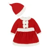 Christmas baby outfits toddler clothing 9 months to 2 years old girl baby dress