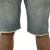 Import Classic fit knee length jean short men&#x27;s mid rise distressed denim shorts with raw hem from China