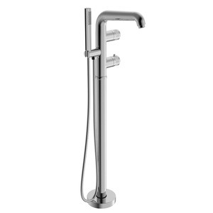 Classic round design SS304 brushed thermostatic bath shower mixer tap