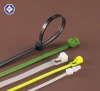 Colorful adjustable cable ties self-locking zip clips