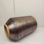 Colorful Supper Soft MH Type Gold Polyester Metallic Yarn For Knitting