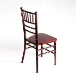 Commercial Mahogany Color Solid Wooden Hotel Chiavari Tiffany Chairs
