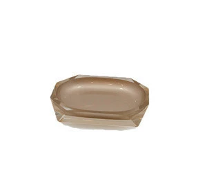 Competitive Price Golden Diamond Shape Resin Bathroom Accessories Soap Dish