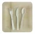 compost biodegradable disposable camping party wooden bamboo plate set