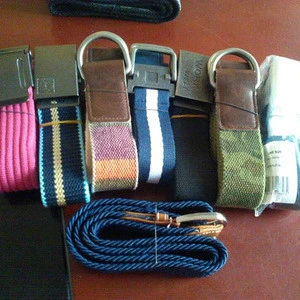 Cotton stripe men belt manufacturer