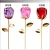 Import crystal crafts red, pink, blue crystal glass roses for wedding souvenir gifts from China