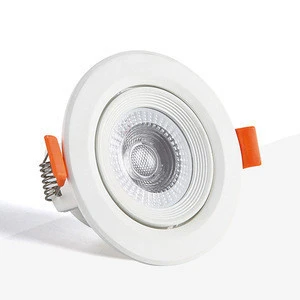 Ctorch Round/Square White Anti Glare Spotlight Led Recessed Lights Adjustable Led Spotlight Rotation