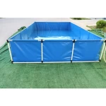 Custom 250 liter 4000 liters  25000 liter farming geomembrane system foldable pond pvc tarpaulin fish tank price
