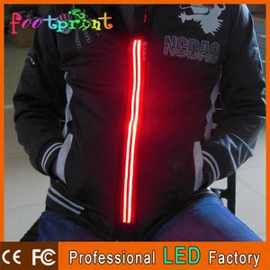 Custom Double light Shiny Led glowing zipper