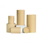 Custom Eco Biodegradable Aluminium Foil Cardboard Round Box Food Paper Tube Tea Coffee Cookie Kraft Cylinder Paper Packaging