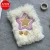 Import Custom Fluffy Plush Cover Book Children Notebook School Supply Plush Diary Girls Portable Book from China