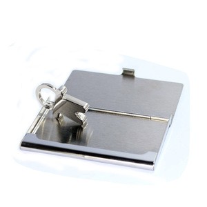 Custom high quality epoxy sticker metal business name card holder for sale