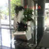 custom indoor fiberglass tapered flower plant square fiberglass flower pot vase tall street planters