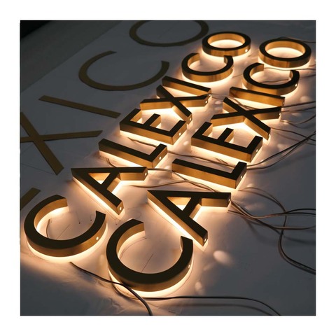 Buy Custom Led Backlit Acrylic Letter Sign 3d Letter Lights Backlit ...