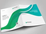 Custom Logo A4 File Paper Presentation Folder with Business Card Slot for Business