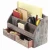 Import Custom logo FSC certified rustic wooden desk organizer with 6 compartment and 2 drawer from China