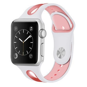 Custom Logo High Quality Silicone Sport Watch Band 38mm 42mm Series 4/3//2/1  For Apple Watch Band