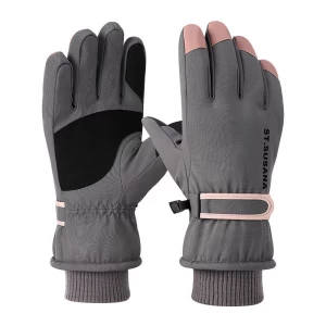 Custom logo outdoor motorcycle touch screen snow waterproof snowboard winter women ski gloves