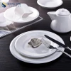 Custom Logo Plain White Ceramic Hotelware Chinese Restaurant Tableware