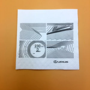 Custom Logo Printed 2ply 23cm Table Paper Napkin Sizes