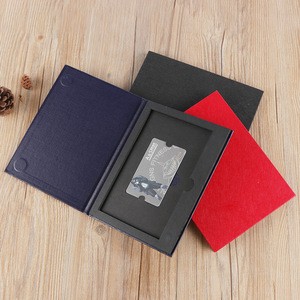 Custom logo printing paper packaging gift card box card holder