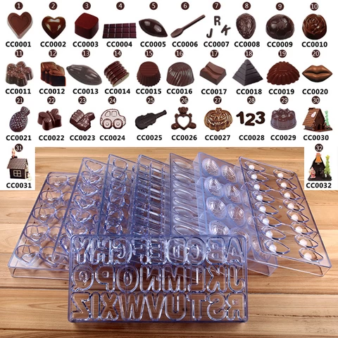 Custom Olive shaped chocolate polycarbonate mold molde de policarbonato para chocolate cake tools 3D Plastic Chocolate Mold