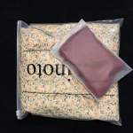 Custom printed garment frosted transparent slide zip lock plastic zipper bag