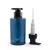 Import custom shampoo bottle luxury lotion bottle 300ml 500ml amber blue grey plastic shampoo with pump from China