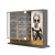 Import Custom Wooden Wall Mounted Glass Display Cabinets , Sunglasses Display Case from China