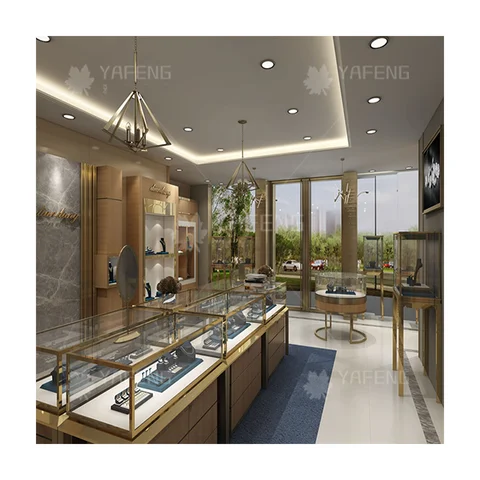 Buy Customize Jewelry Store Interior Design Wooden Wall Glass Cabinet ...
