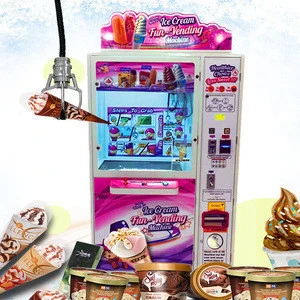 Customize OEM ice cream refrigerator funny ice lolly vending machine ice cream bar machine automatic display freezer