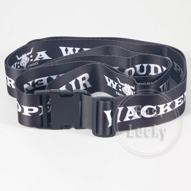 Customized brand logo luggage travel bag belt/strap with detachable buckle