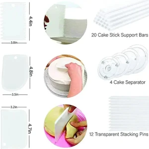 Buy Customized Cake Tier Stack Kit Transparent White Cake Dowels ...