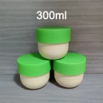 Customized eco-friendly colonase material PCR300ml scrub cream, mask jar, hair mask bottle and matte face cap.