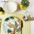Import Customized Jungle Gold Leopard Print Ceramic Dining Plates from China
