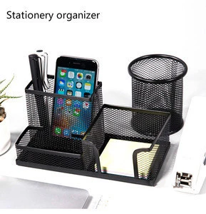 Customized Logo office supplies and metal stationery storage holders