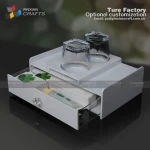 Customized New Black Acrylic Restaurant & Hotel Supplies Storage Box With Drawer Hospitality Tray
