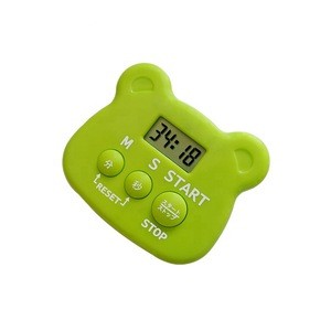 Cute Animal LCD 3 buttons 99&#39;59&#39;&#39; Digital Frog Timer with Magnetic Backing and Kick-out Stand