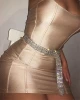 Decoration metal belt clip diamond inlaid waist chain nightclub performance women metal belt