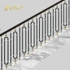 Decorative metal indoor antique moulding ss baluster duplex house black rose stainless steel stair railing