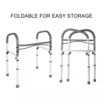 Deluxe Bathroom Safety Toilet Rail - Adjustable Toilet Safety Frame - Medical Handrail Assist Grab bar Handle
