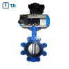 DI Nbr Manual Hand Wheel Flange 4 inch Wafer Butterfly Valve