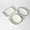 Different shape hotel high quality baking used ceramic bakeware sets for gratin