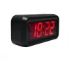 Digital desk alarm snooze clock with LED display, powered by batteries only, can keep working for more than 10month