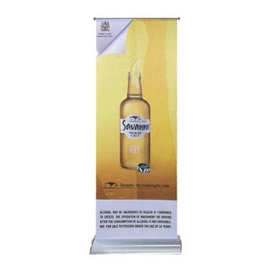 Digital outdoor banner display stand wide base roll-up banner stand
