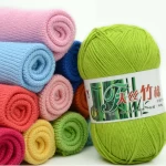 Dimuni factory price ring spun hand knitting worsted 100% organic charcoal fiber crochet bamboo yarn for machine